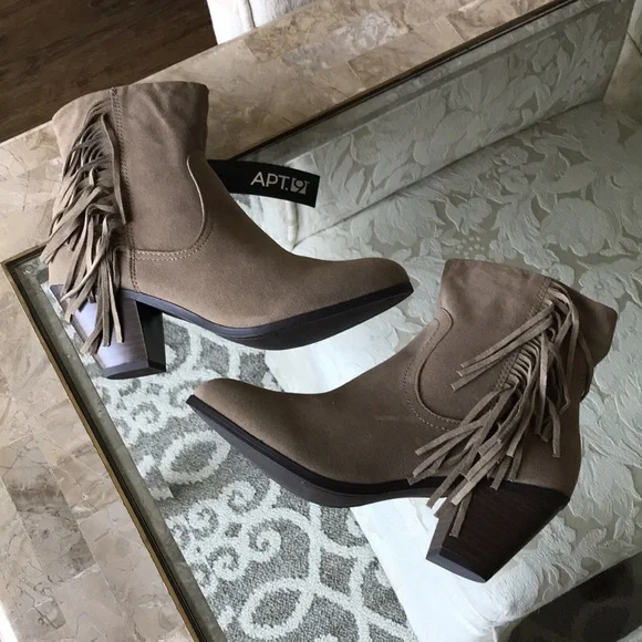 Apt 9 Adelina Grey Fringe Boots - Picture 4 of 5